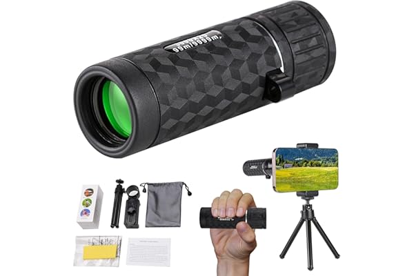on Clearance 2024 New Monocular, 30x50 Telescope for Adults High Powered with Smartphone Adapter Tripod, High-Definition Low Light Night Vision Monocular for Bird Watching Travel Camping Hiking